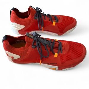 Under Armour Tribase Reign 2 Rich Orange Cross Trainer Sneaker Size 10.5